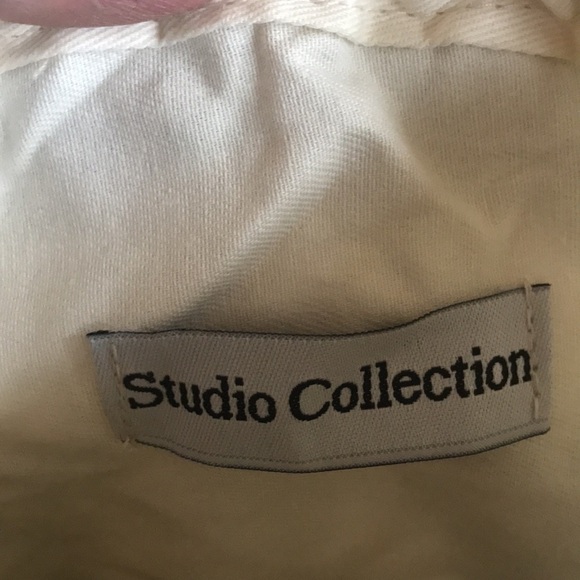 NWOT Studio Collection Beaded Circular Brown & Cream Handbag Purse - Picture 9 of 13